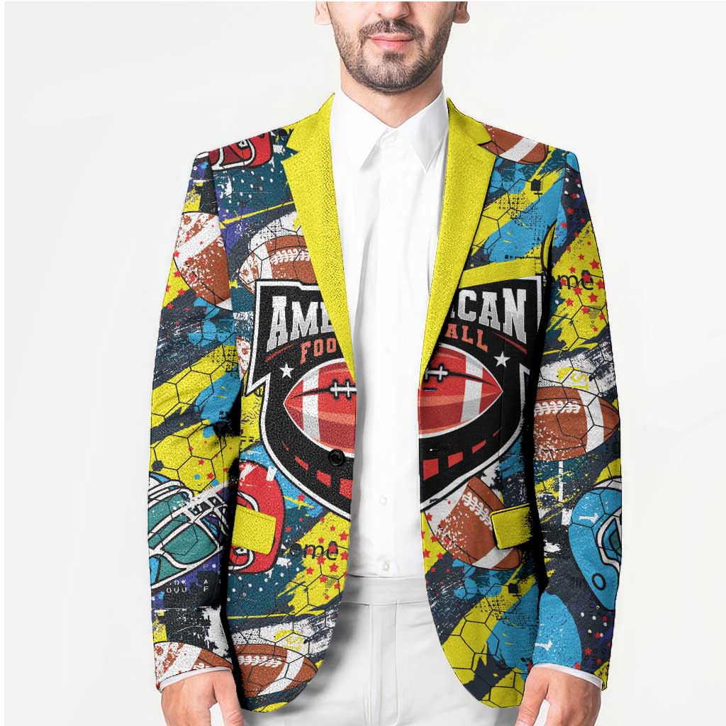 Custom American Football Graffiti Blazer Unique Style - Wonder Print Shop