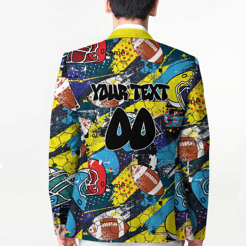 Custom American Football Graffiti Blazer Unique Style - Wonder Print Shop
