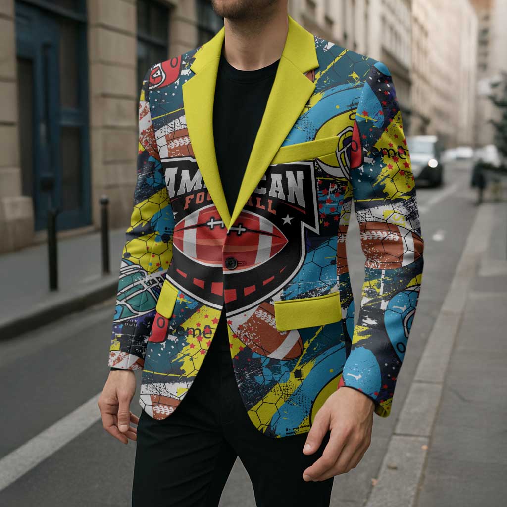 Custom American Football Graffiti Blazer Unique Style - Wonder Print Shop