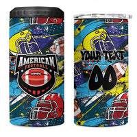 Custom American Football Graffiti 4 in 1 Can Cooler Tumbler Unique Style - Wonder Print Shop
