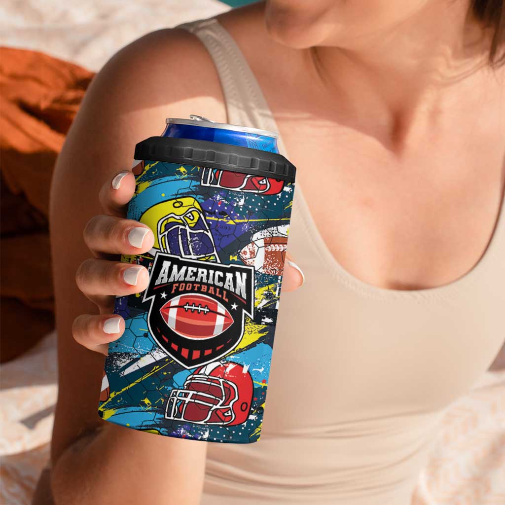 Custom American Football Graffiti 4 in 1 Can Cooler Tumbler Unique Style - Wonder Print Shop