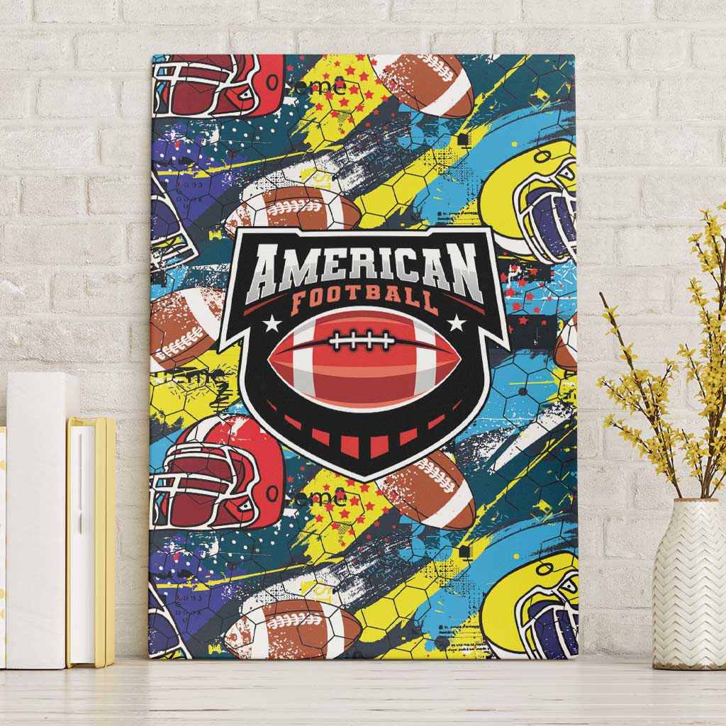 American Football Graffiti Canvas Wall Art Unique Style - Wonder Print Shop