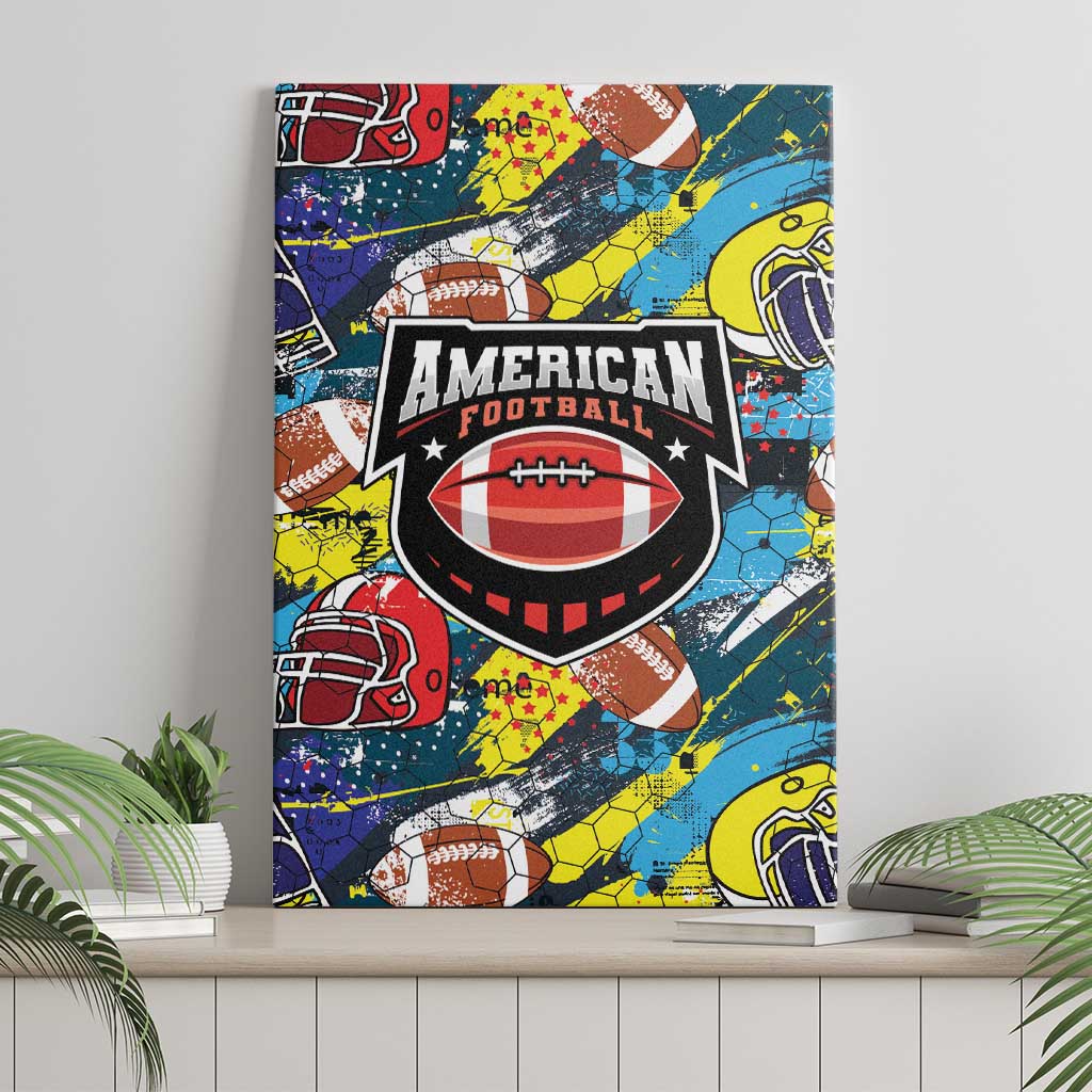 American Football Graffiti Canvas Wall Art Unique Style - Wonder Print Shop
