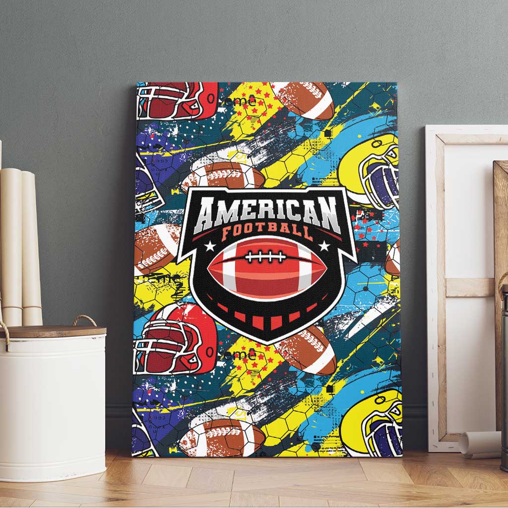 American Football Graffiti Canvas Wall Art Unique Style - Wonder Print Shop