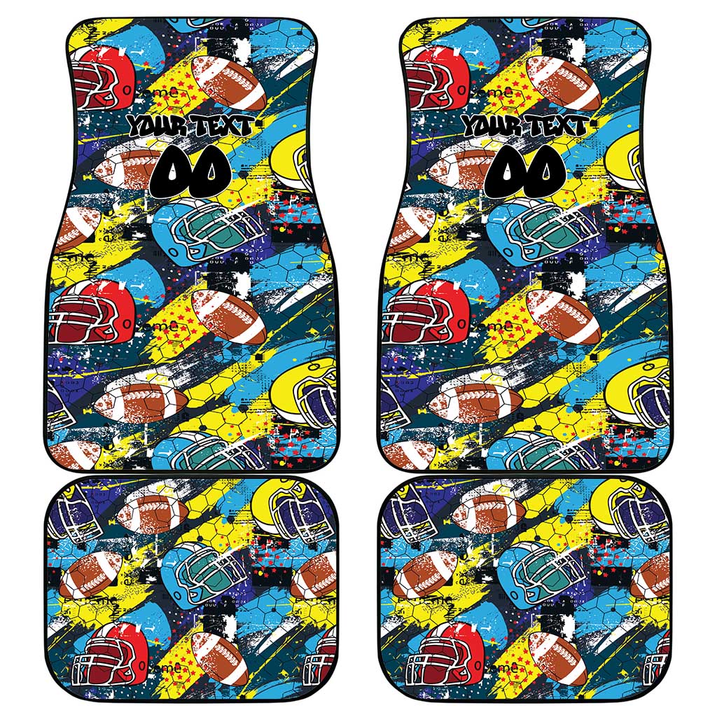 American Football Graffiti Car Mats Unique Style - Wonder Print Shop