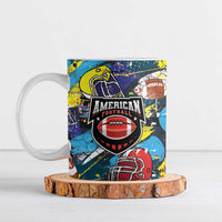 Custom American Football Graffiti Ceramic Mug Unique Style - Wonder Print Shop