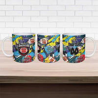 Custom American Football Graffiti Ceramic Mug Unique Style - Wonder Print Shop