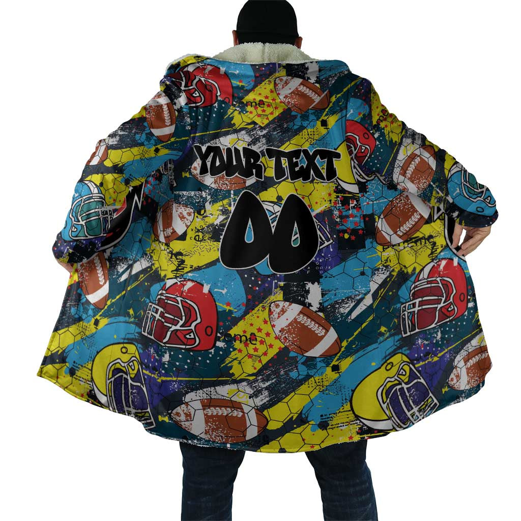 Custom American Football Graffiti Cloak Unique Style - Wonder Print Shop