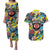 Custom American Football Graffiti Couples Matching Puletasi and Hawaiian Shirt Unique Style - Wonder Print Shop