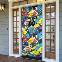 Custom American Football Graffiti Door Cover Unique Style - Wonder Print Shop