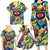 Custom American Football Graffiti Family Matching Long Sleeve Bodycon Dress and Hawaiian Shirt Unique Style - Wonder Print Shop