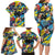 Custom American Football Graffiti Family Matching Long Sleeve Bodycon Dress and Hawaiian Shirt Unique Style - Wonder Print Shop
