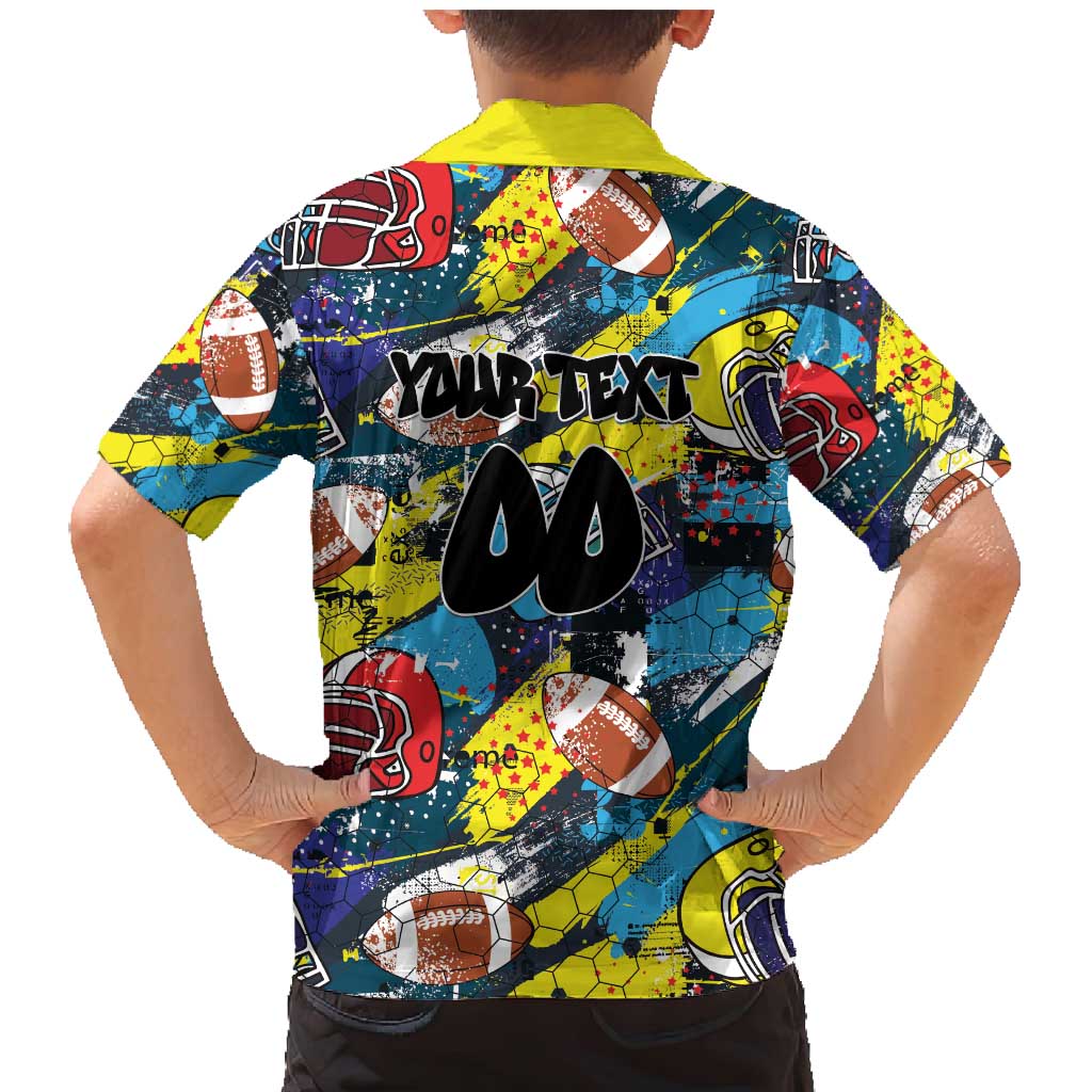 Custom American Football Graffiti Family Matching Mermaid Dress and Hawaiian Shirt Unique Style - Wonder Print Shop