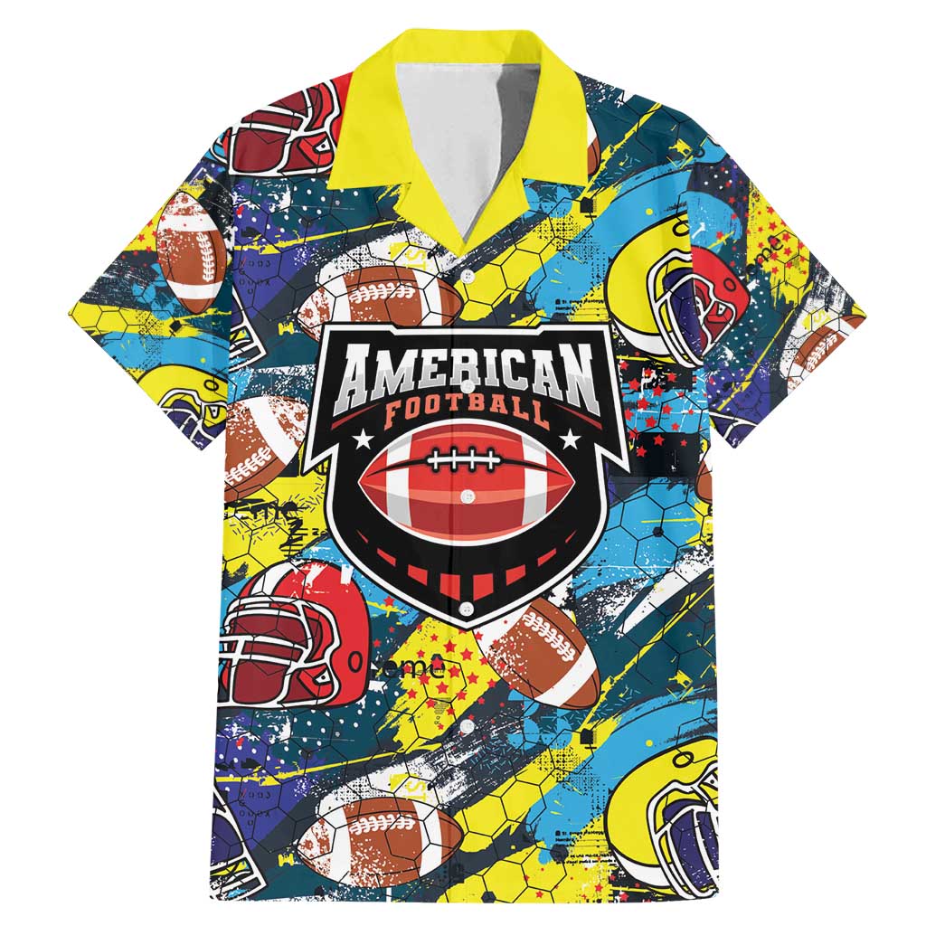 Custom American Football Graffiti Family Matching Mermaid Dress and Hawaiian Shirt Unique Style - Wonder Print Shop