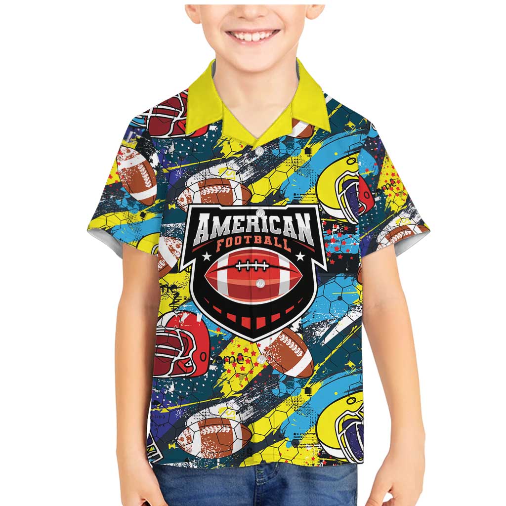 Custom American Football Graffiti Family Matching Mermaid Dress and Hawaiian Shirt Unique Style - Wonder Print Shop