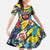 Custom American Football Graffiti Family Matching Off The Shoulder Long Sleeve Dress and Hawaiian Shirt Unique Style - Wonder Print Shop
