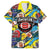 Custom American Football Graffiti Family Matching Off The Shoulder Long Sleeve Dress and Hawaiian Shirt Unique Style - Wonder Print Shop