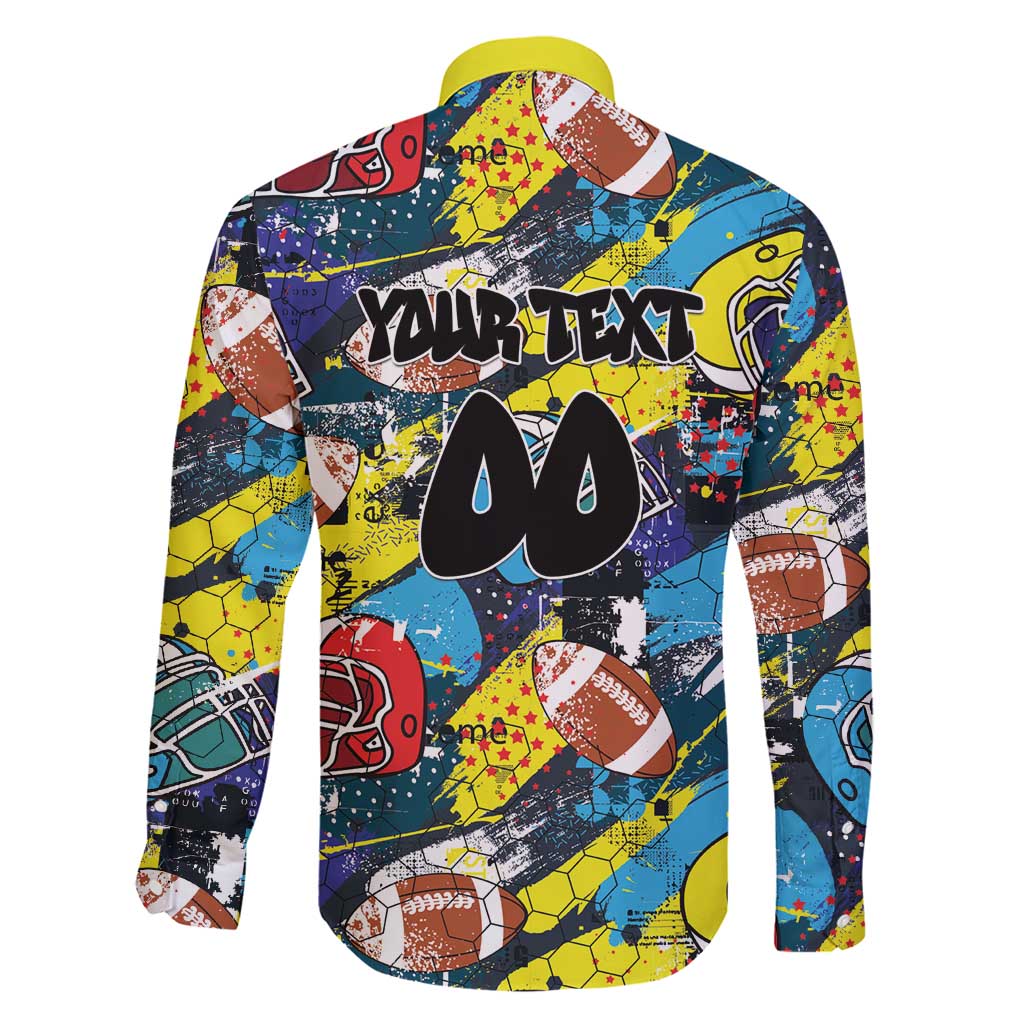 Custom American Football Graffiti Family Matching Short Sleeve Bodycon Dress and Hawaiian Shirt Unique Style - Wonder Print Shop