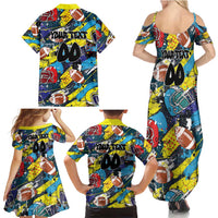 Custom American Football Graffiti Family Matching Summer Maxi Dress and Hawaiian Shirt Unique Style - Wonder Print Shop
