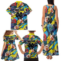 Custom American Football Graffiti Family Matching Tank Maxi Dress and Hawaiian Shirt Unique Style - Wonder Print Shop