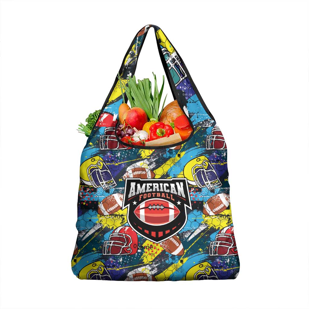 American Football Graffiti Grocery Bag Unique Style - Wonder Print Shop