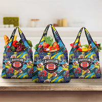 American Football Graffiti Grocery Bag Unique Style - Wonder Print Shop