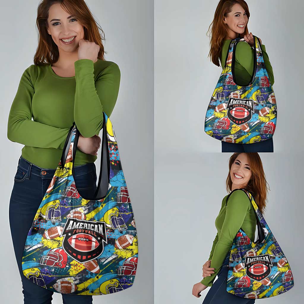 American Football Graffiti Grocery Bag Unique Style - Wonder Print Shop