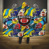 American Football Graffiti Hooded Blanket Unique Style - Wonder Print Shop