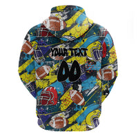 Custom American Football Graffiti Hoodie Unique Style - Wonder Print Shop