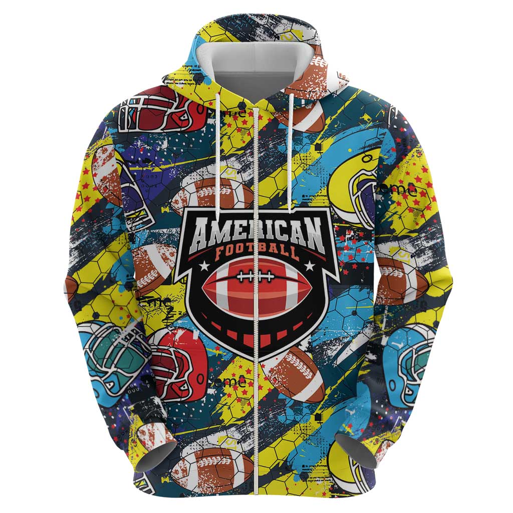 Custom American Football Graffiti Hoodie Unique Style - Wonder Print Shop