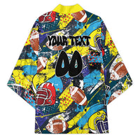 Custom American Football Graffiti Kimono Unique Style - Wonder Print Shop