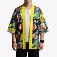 Custom American Football Graffiti Kimono Unique Style - Wonder Print Shop