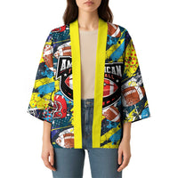 Custom American Football Graffiti Kimono Unique Style - Wonder Print Shop