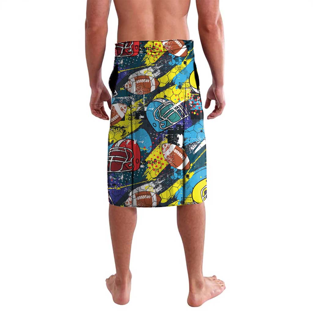 Custom American Football Graffiti Lavalava Unique Style - Wonder Print Shop