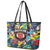 American Football Graffiti Leather Tote Bag Unique Style - Wonder Print Shop