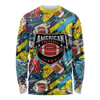 Custom American Football Graffiti Long Sleeve Shirt Unique Style - Wonder Print Shop
