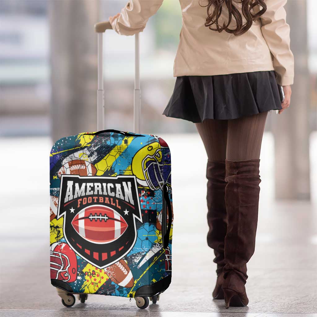 American Football Graffiti Luggage Cover Unique Style - Wonder Print Shop