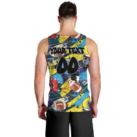 Custom American Football Graffiti Men Tank Top Unique Style - Wonder Print Shop
