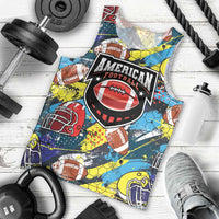 Custom American Football Graffiti Men Tank Top Unique Style - Wonder Print Shop