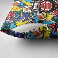 American Football Graffiti Pillow Cover Unique Style - Wonder Print Shop