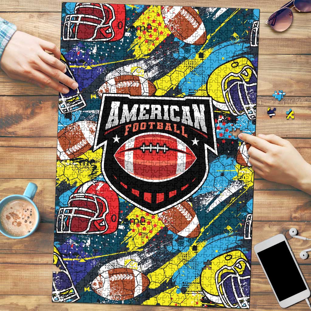 American Football Graffiti Puzzle Unique Style - Wonder Print Shop