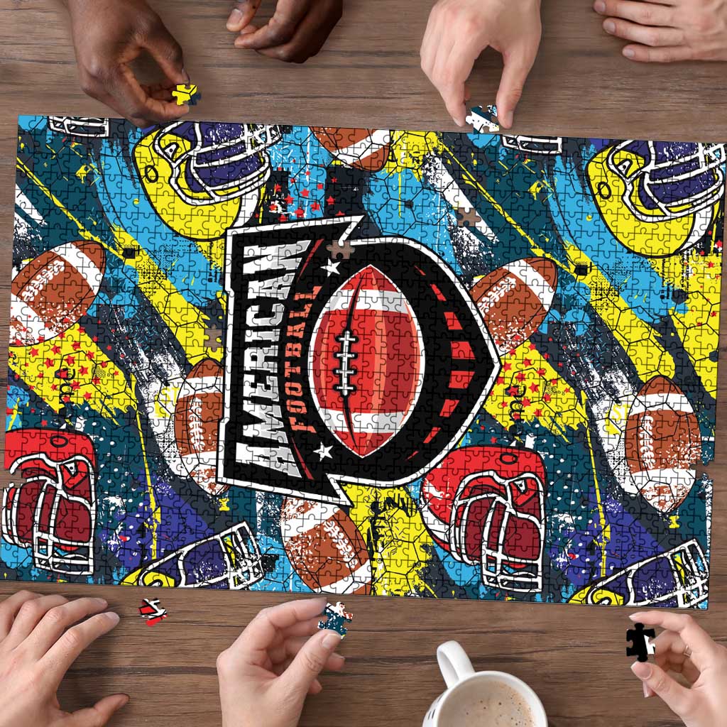 American Football Graffiti Puzzle Unique Style - Wonder Print Shop