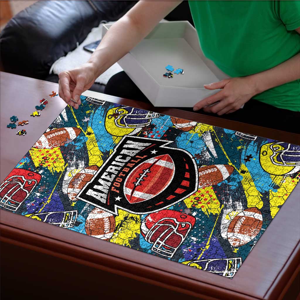 American Football Graffiti Puzzle Unique Style - Wonder Print Shop