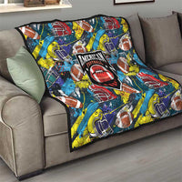 American Football Graffiti Quilt Unique Style - Wonder Print Shop