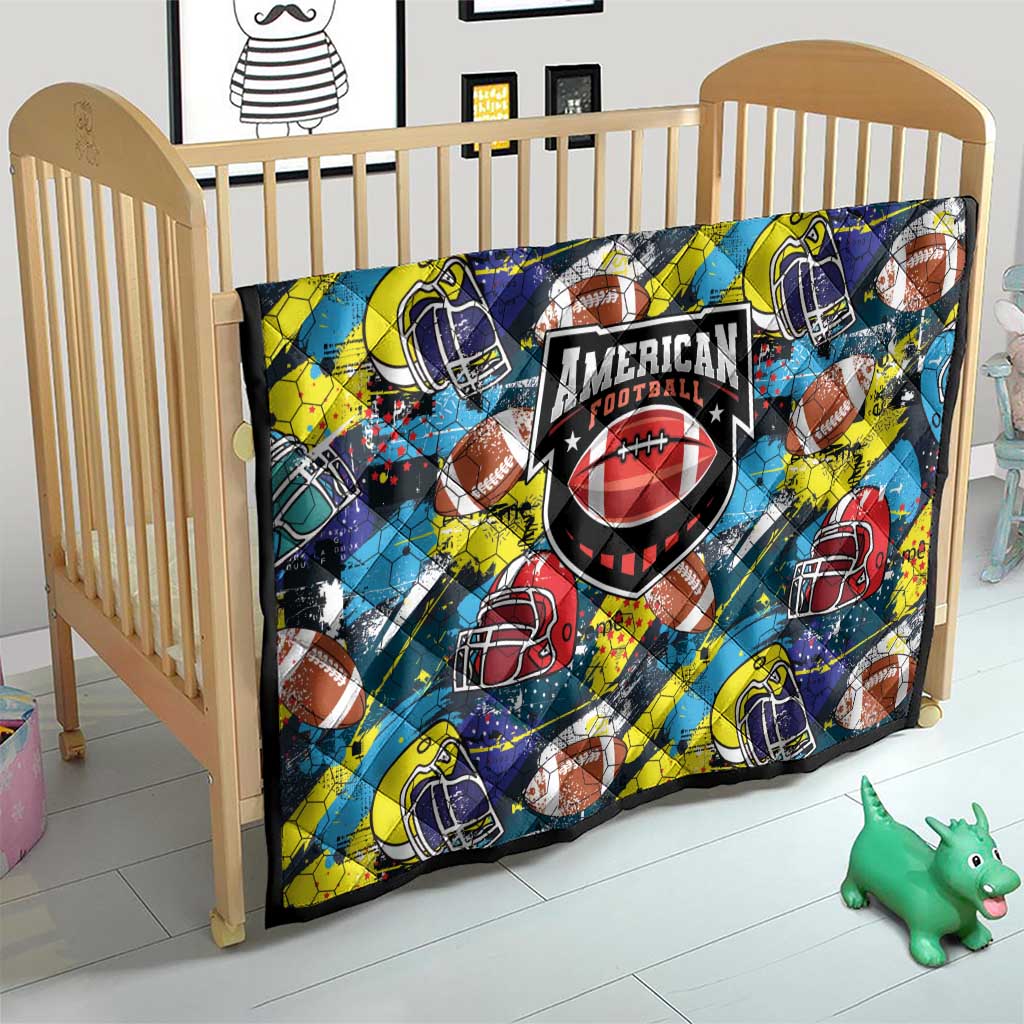 American Football Graffiti Quilt Unique Style - Wonder Print Shop