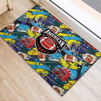 American Football Graffiti Rubber Doormat Unique Style - Wonder Print Shop