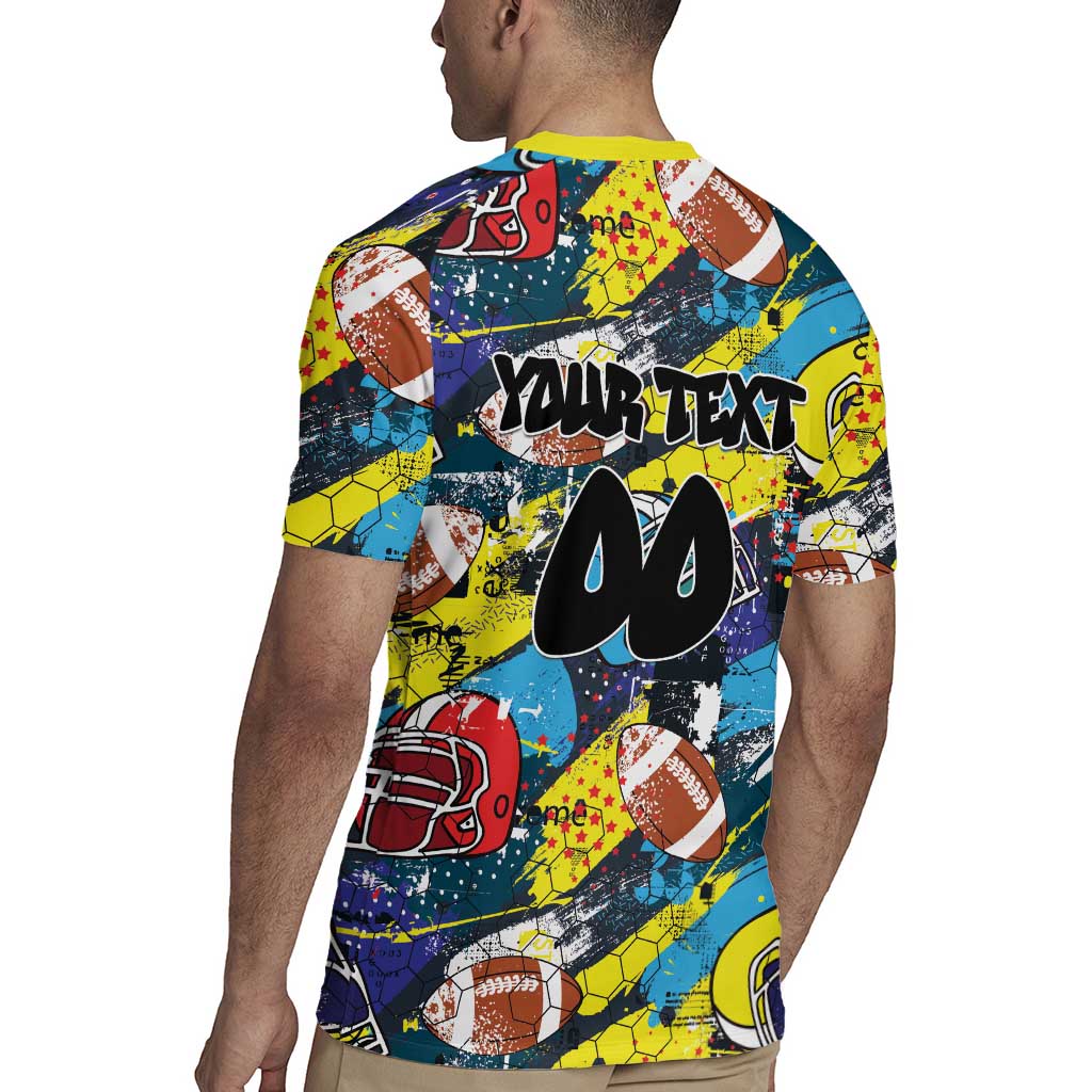 Custom American Football Graffiti Rugby Jersey Unique Style - Wonder Print Shop