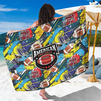 American Football Graffiti Sarong Unique Style - Wonder Print Shop