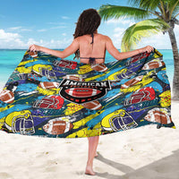 American Football Graffiti Sarong Unique Style - Wonder Print Shop
