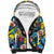 Custom American Football Graffiti Sherpa Hoodie Unique Style - Wonder Print Shop